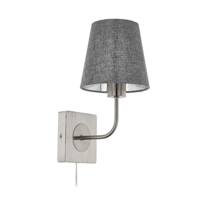 EGLO silver Nickel and lampshades grey Wall light