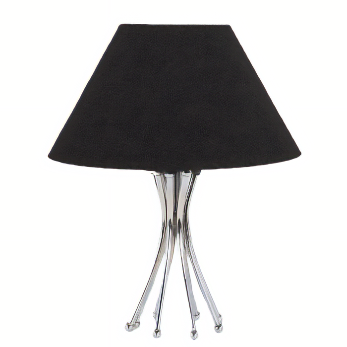 Metal lampshade with silver coating