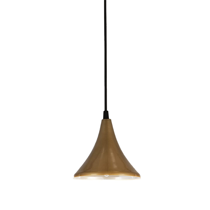 Brass single pendant light