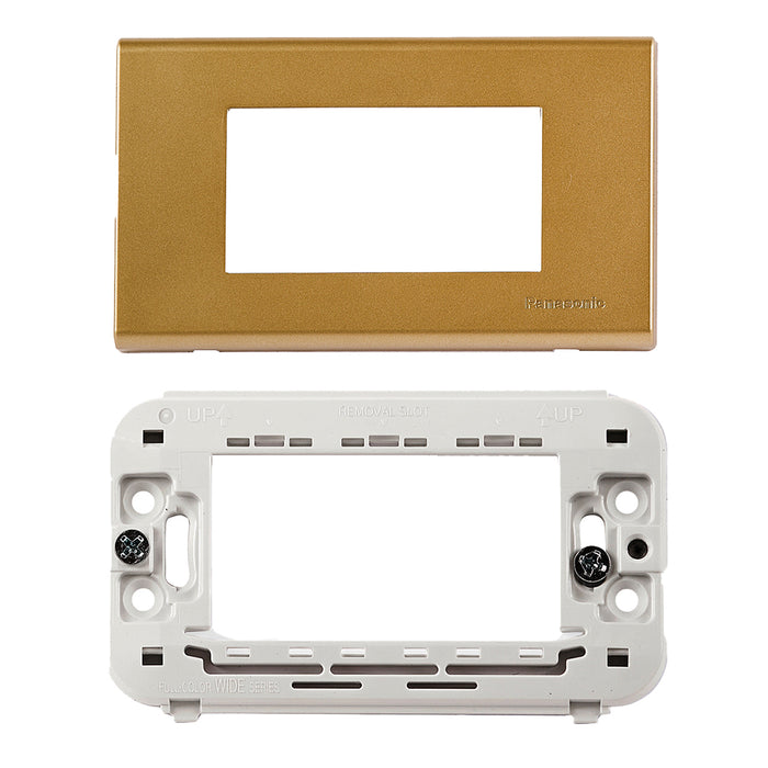 3M plate with mounting frame gold Wide Panasonic