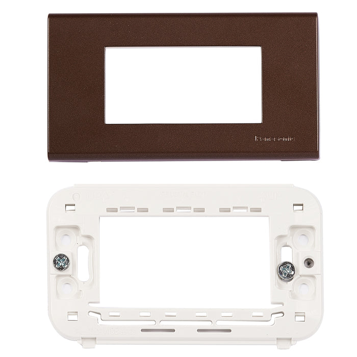 3M plate with mounting frame brown Wide Panasonic