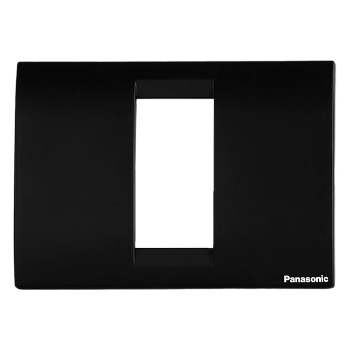1M plate with mounting frame Black Roma Panasonic