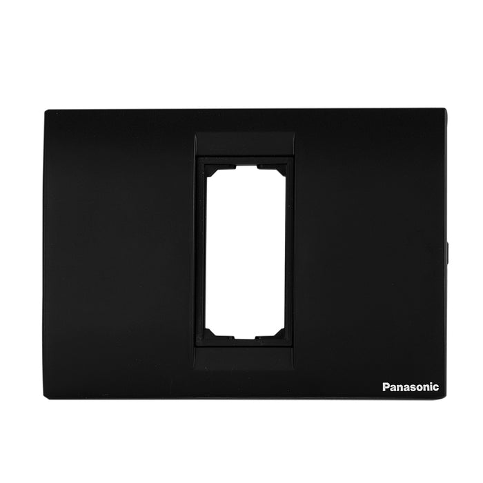 1M plate with mounting frame Black Roma Panasonic