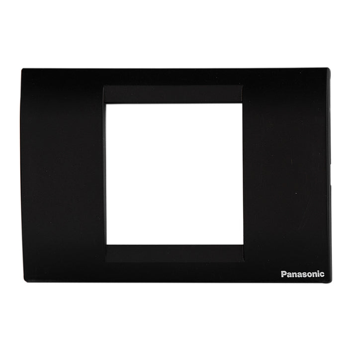 2M plate with mounting frame Black Roma Panasonic