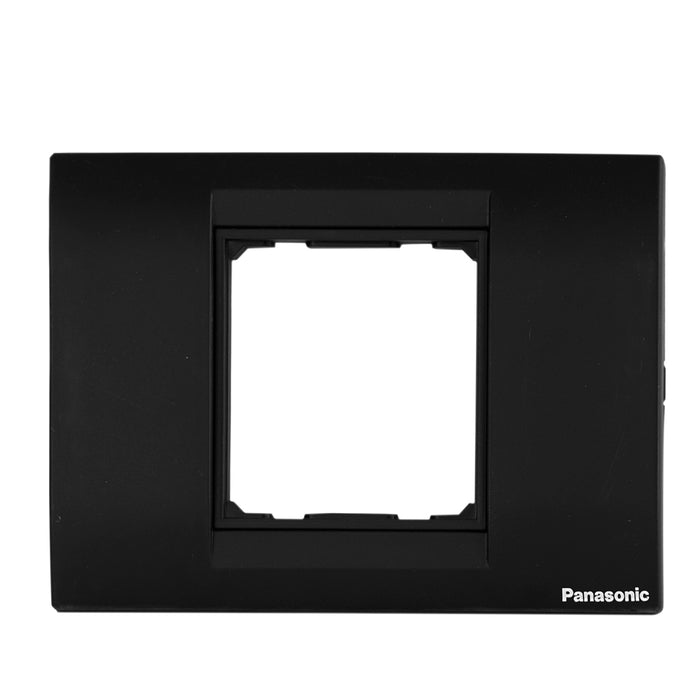 2M plate with mounting frame Black Roma Panasonic