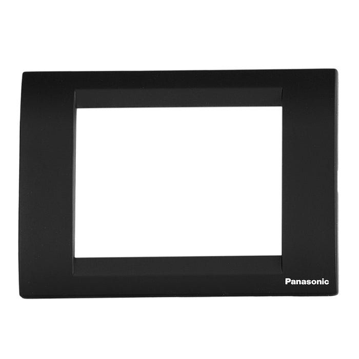 3M plate with mounting frame Black Roma Panasonic