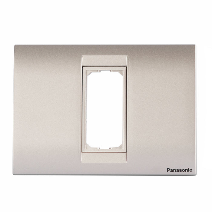 1M plate with mounting frame Silver Roma Panasonic
