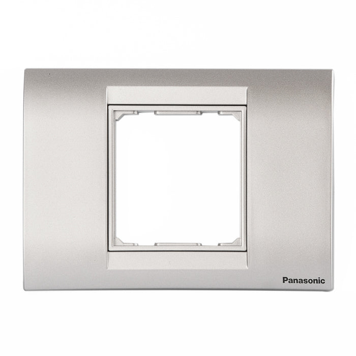 2M plate with mounting frame Silver Roma Panasonic