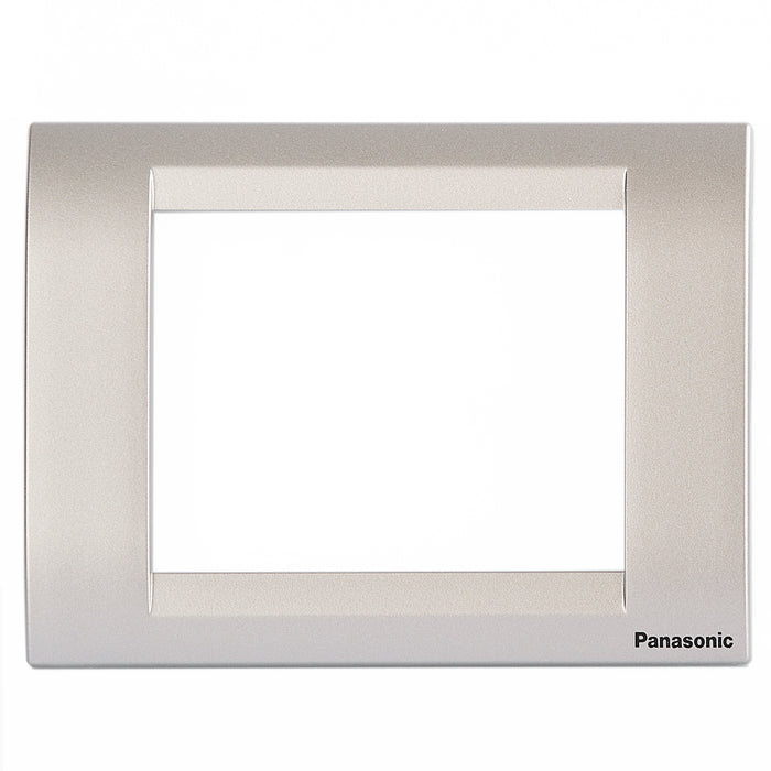 3M plate with mounting frame Silver Roma Panasonic