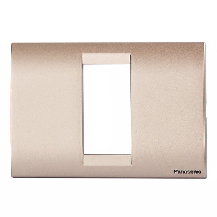 1M plate with mounting frame Champagne Roma Panasonic
