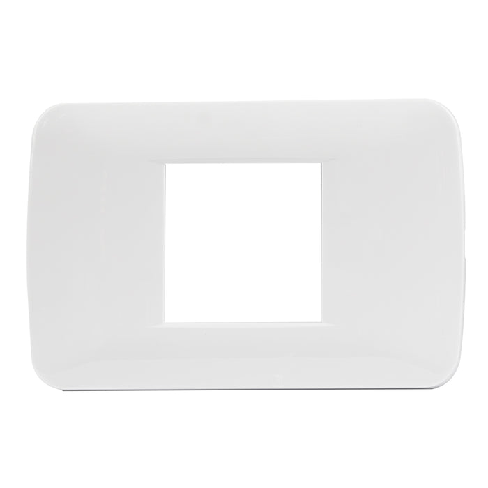 2M plate with mounting frame white