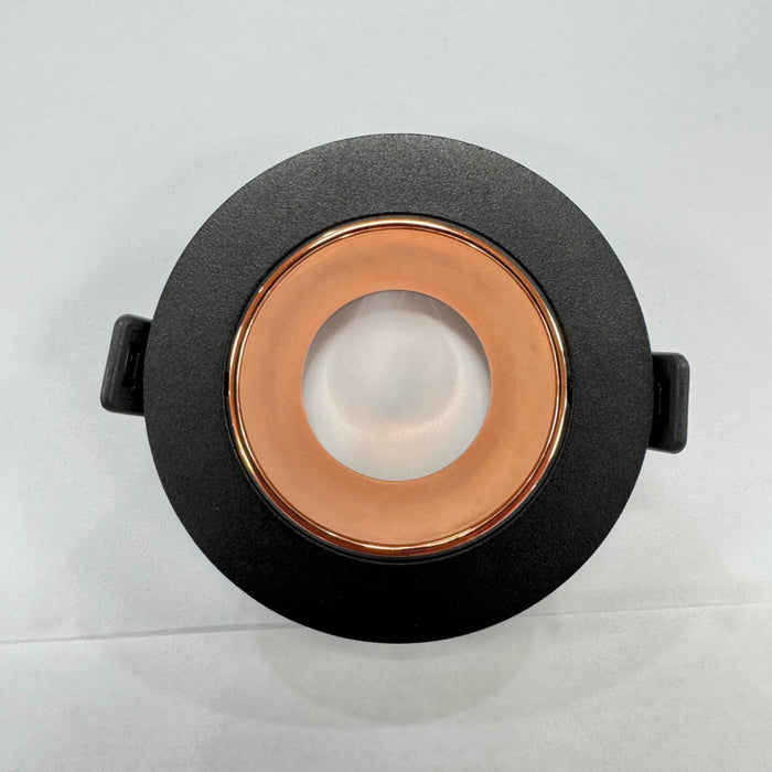 سبوت لوما فارغ متحرك أسود معدن ألومنيوم بعاكس بلاستيك روز جولد قطر 7 سم