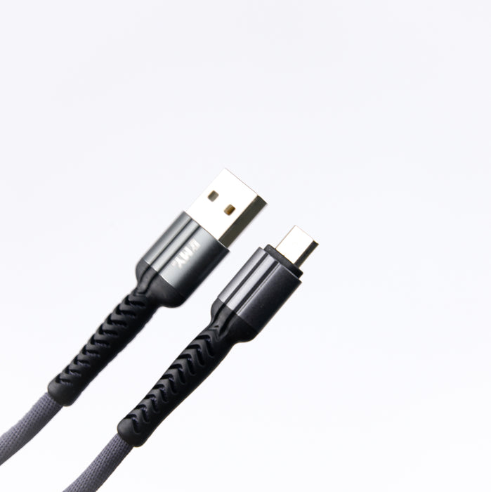 EMY Micro USB Metal Plug Double Shield Cable 2M.