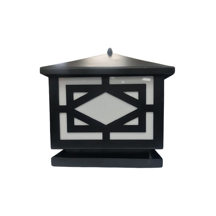 outdoor lantern wall light pyramid top black IP56 30*30 1*E27