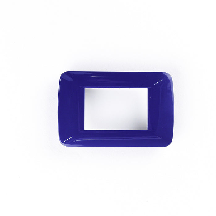 Blue- Plate 3 modules with mounting frame, Dark Blue - El Sewedy Shop