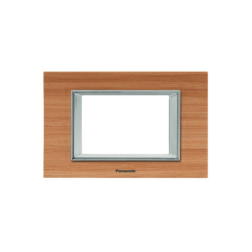 Panasonic Plate 3 modules with mounting frame,  Light Wood - El Sewedy Shop